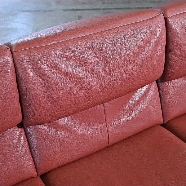 Vintage Sofa Lugano mit Ottoman von Erpo, Deutschland, Leder, gebraucht, Relaxfunktion