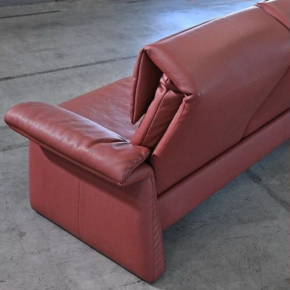 Vintage Sofa Lugano mit Ottoman von Erpo, Deutschland, Leder, gebraucht, Relaxfunktion