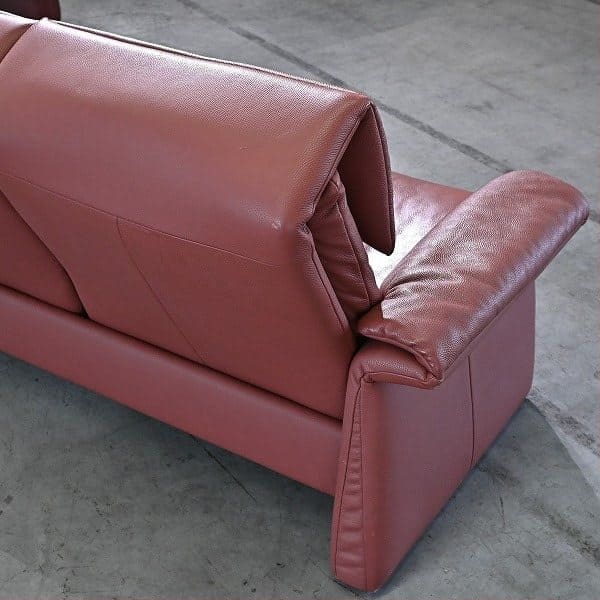 Vintage Sofa Lugano mit Ottoman von Erpo, Deutschland, Leder, gebraucht, Relaxfunktion