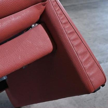 Vintage Sofa Lugano mit Ottoman von Erpo, Deutschland, Leder, gebraucht, Relaxfunktion