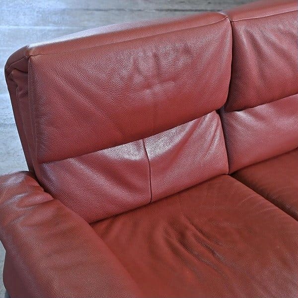 Vintage Sofa Lugano mit Ottoman von Erpo, Deutschland, Leder, gebraucht, Relaxfunktion