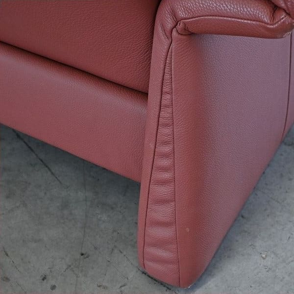 Vintage Sofa Lugano mit Ottoman von Erpo, Deutschland, Leder, gebraucht, Relaxfunktion