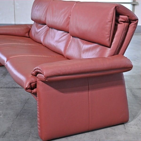 Vintage Sofa Lugano mit Ottoman von Erpo, Deutschland, Leder, gebraucht, Relaxfunktion