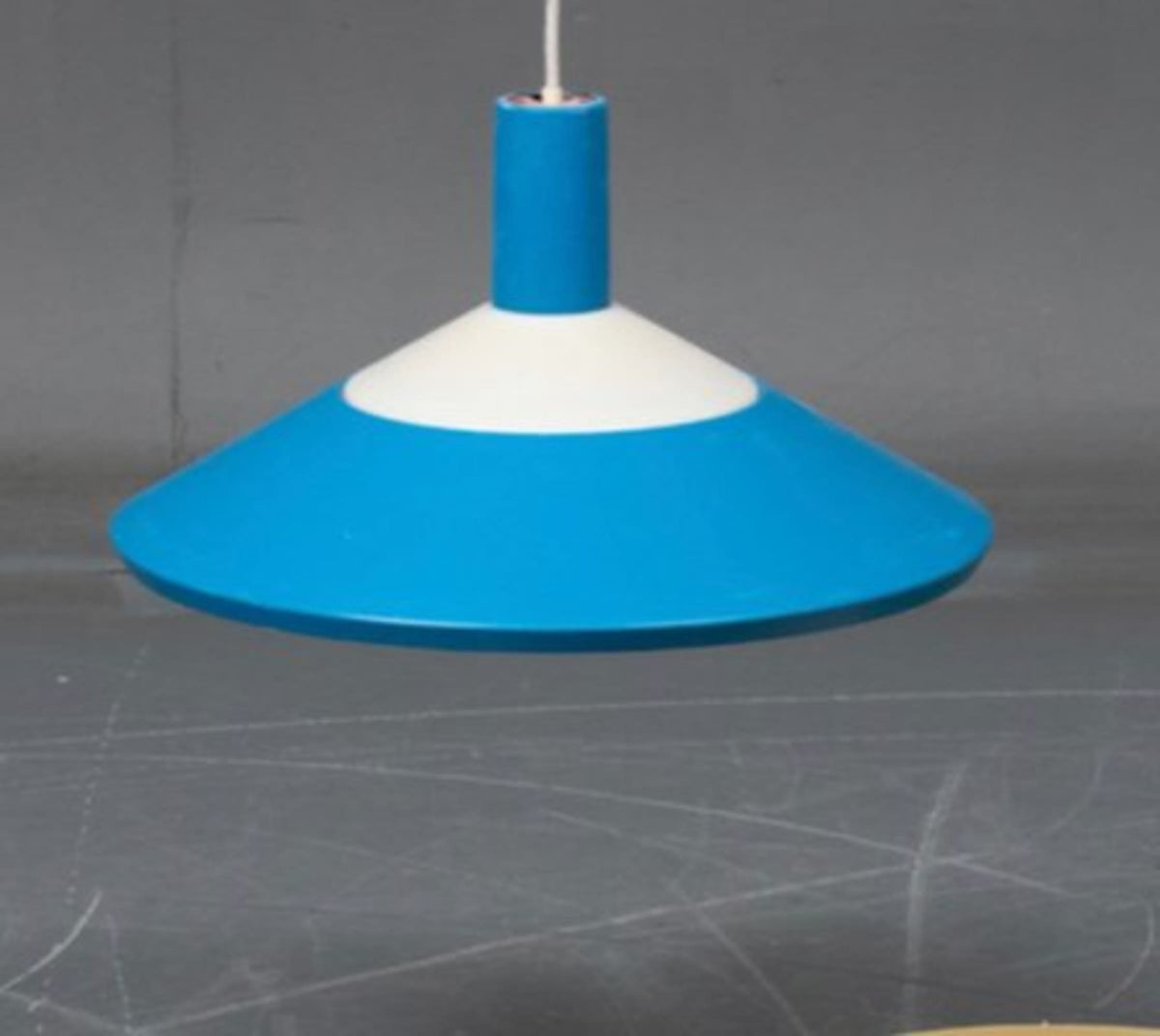 Vintage Deckenlampe von Louis Poulsen für Louis Poulsen Azurblau, Elfenbeinfarben