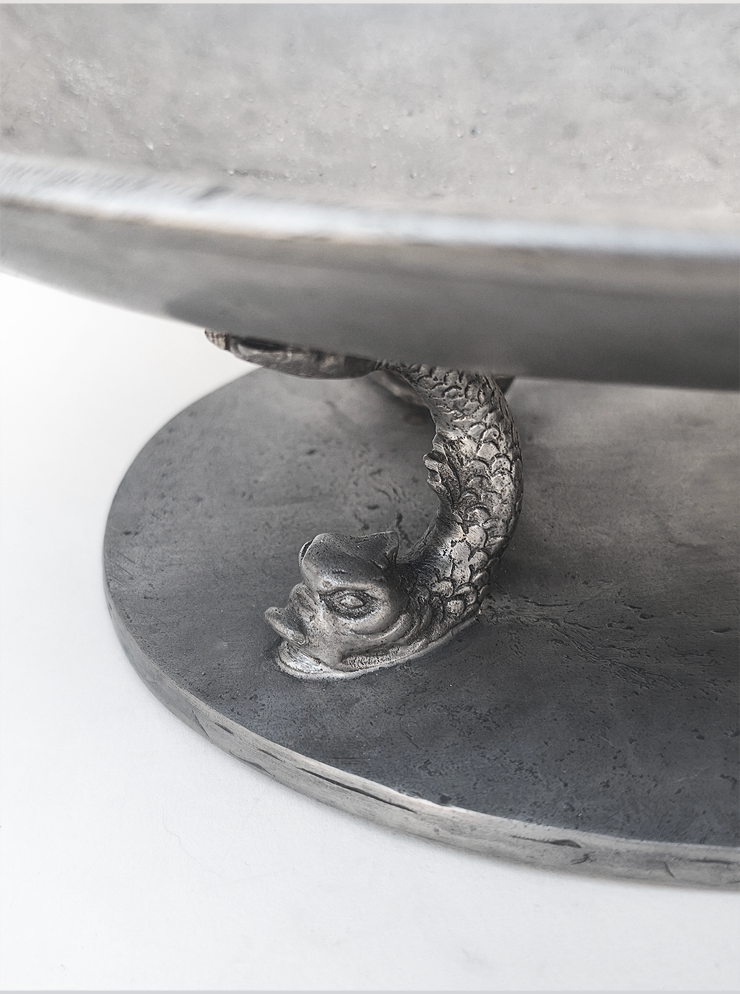 Vintage Obstschale Zinn groß