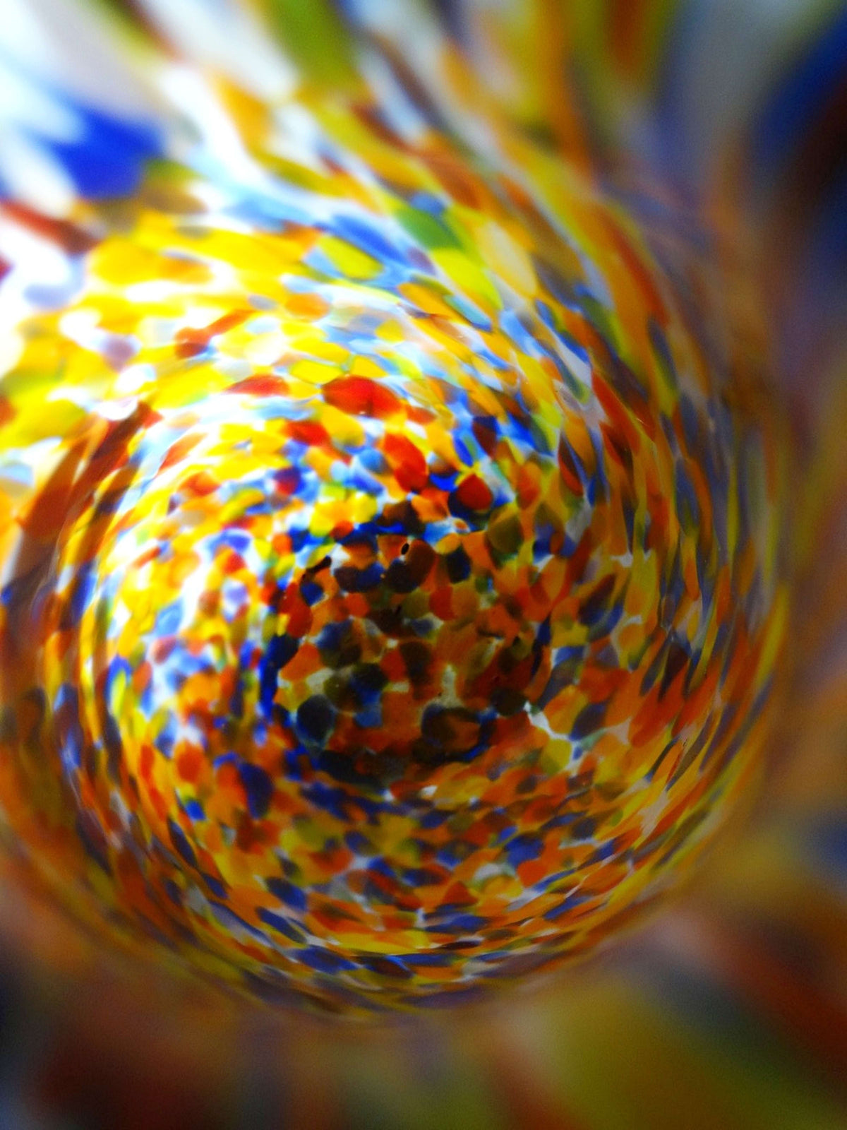 Vintage Vase Art Déco von Clichy-Legras, jaspiertes Glas