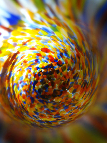 Vintage Vase Art Déco von Clichy-Legras, jaspiertes Glas