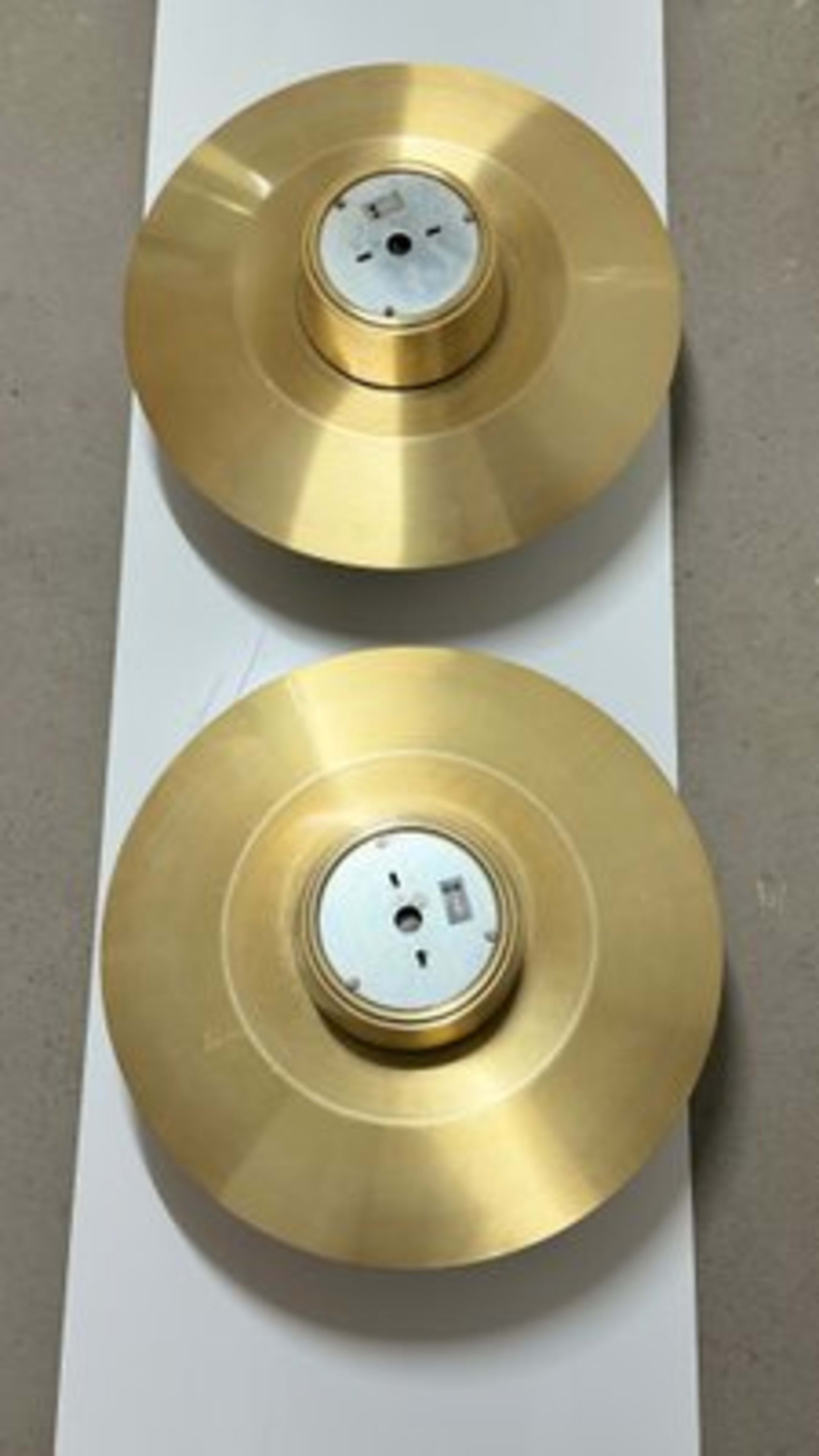 Vintage Deckenleuchte Verona von Svend Middelboe für Nordisk Solar Set von 2 Messing