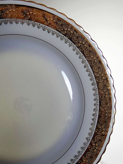 Set von 6 Vintage Teller ADP Royal Limoges mit Golddekor