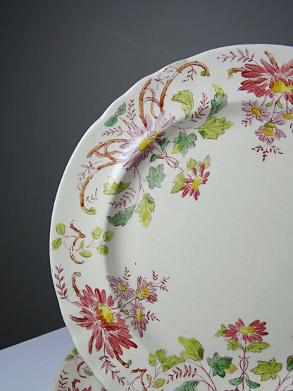 Set von 4 Vintage Dessertteller "Pâquerettes" von Longchamp