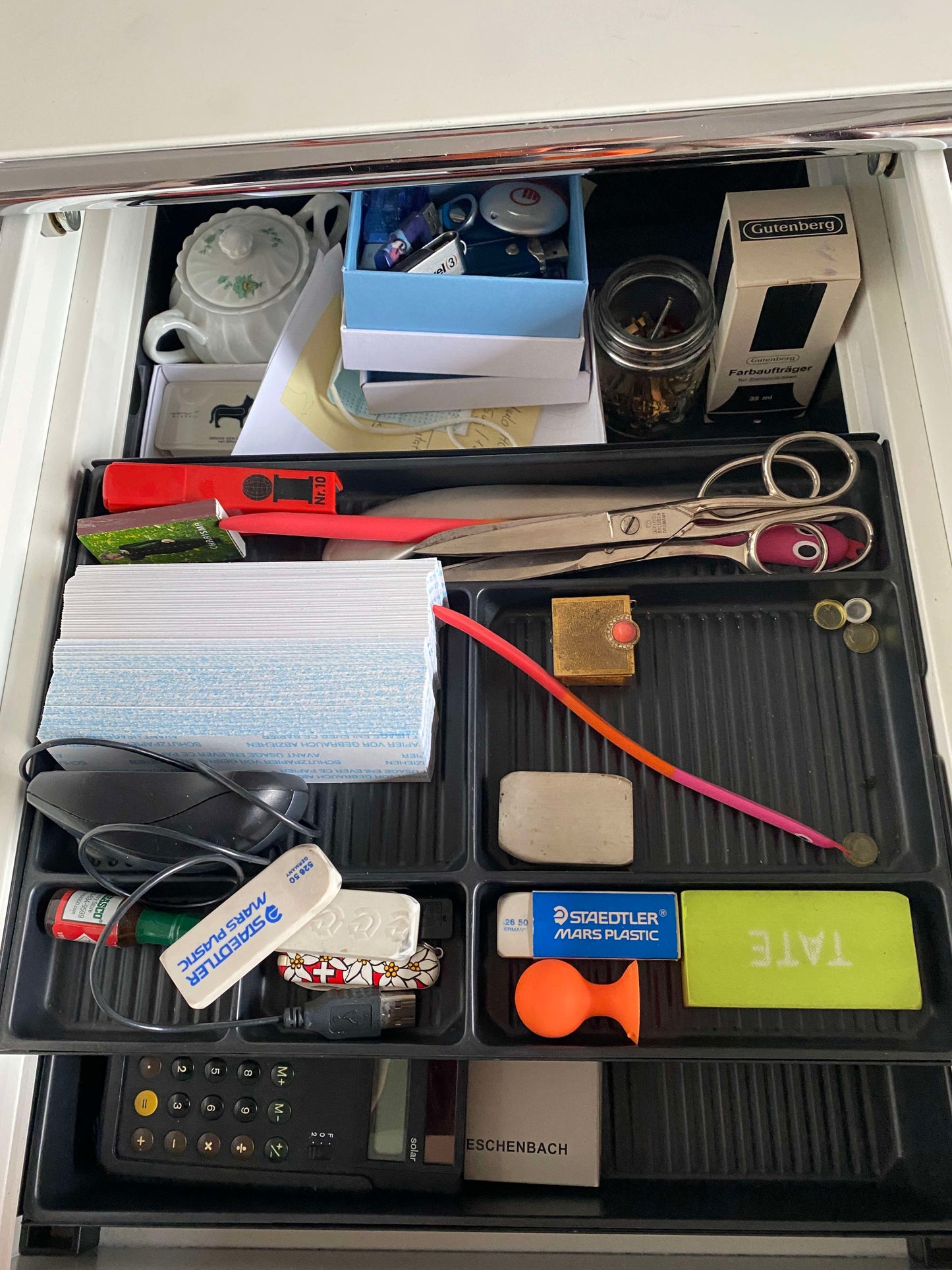 Vintage Rollcontainer von USM Haller reinweiß