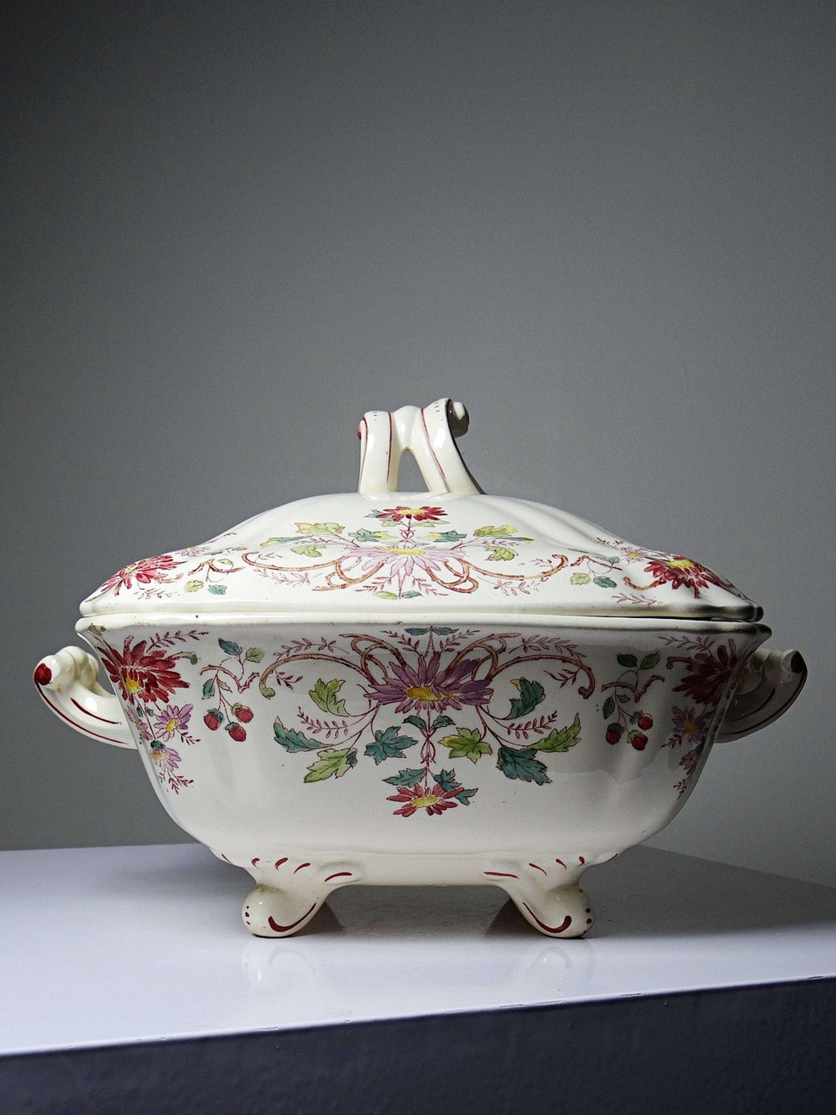 Vintage Terrine "Pâquerettes" von Longchamp, Art Nouveau