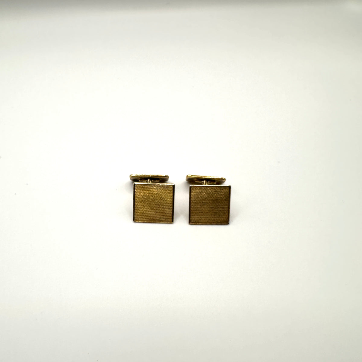 Vintage Manschettenknopf Sterlingsilber vergoldet quadratisch