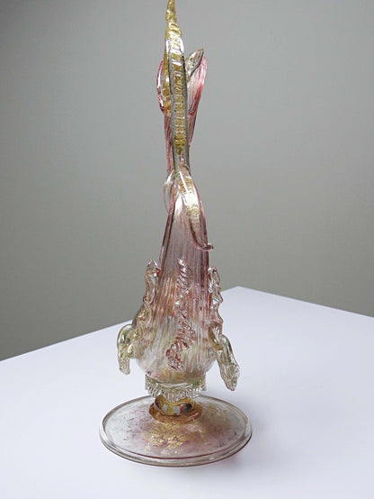 Vintage Krug "Delphin" von Antonio Salviati, Murano Glas