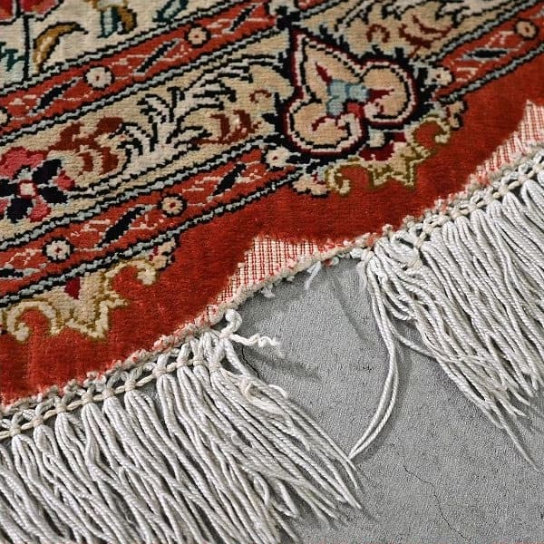 Vintage Teppich Perserteppich Medaillon rund von Qom einzigartig
