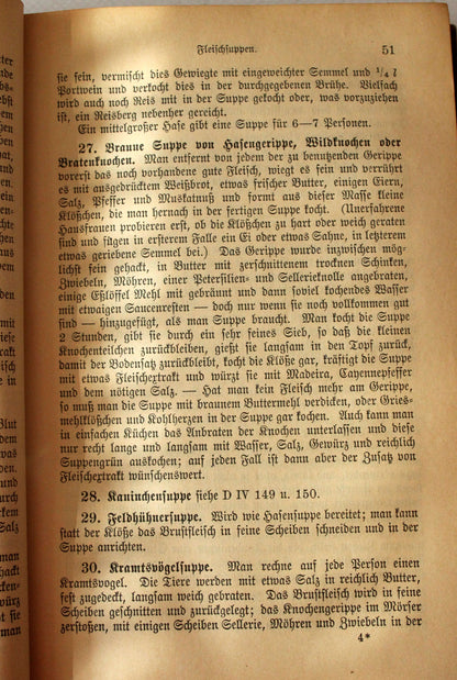 Vintage Kochbuch "Praktisches Kochbuch" von Henriette Davidis, 1898