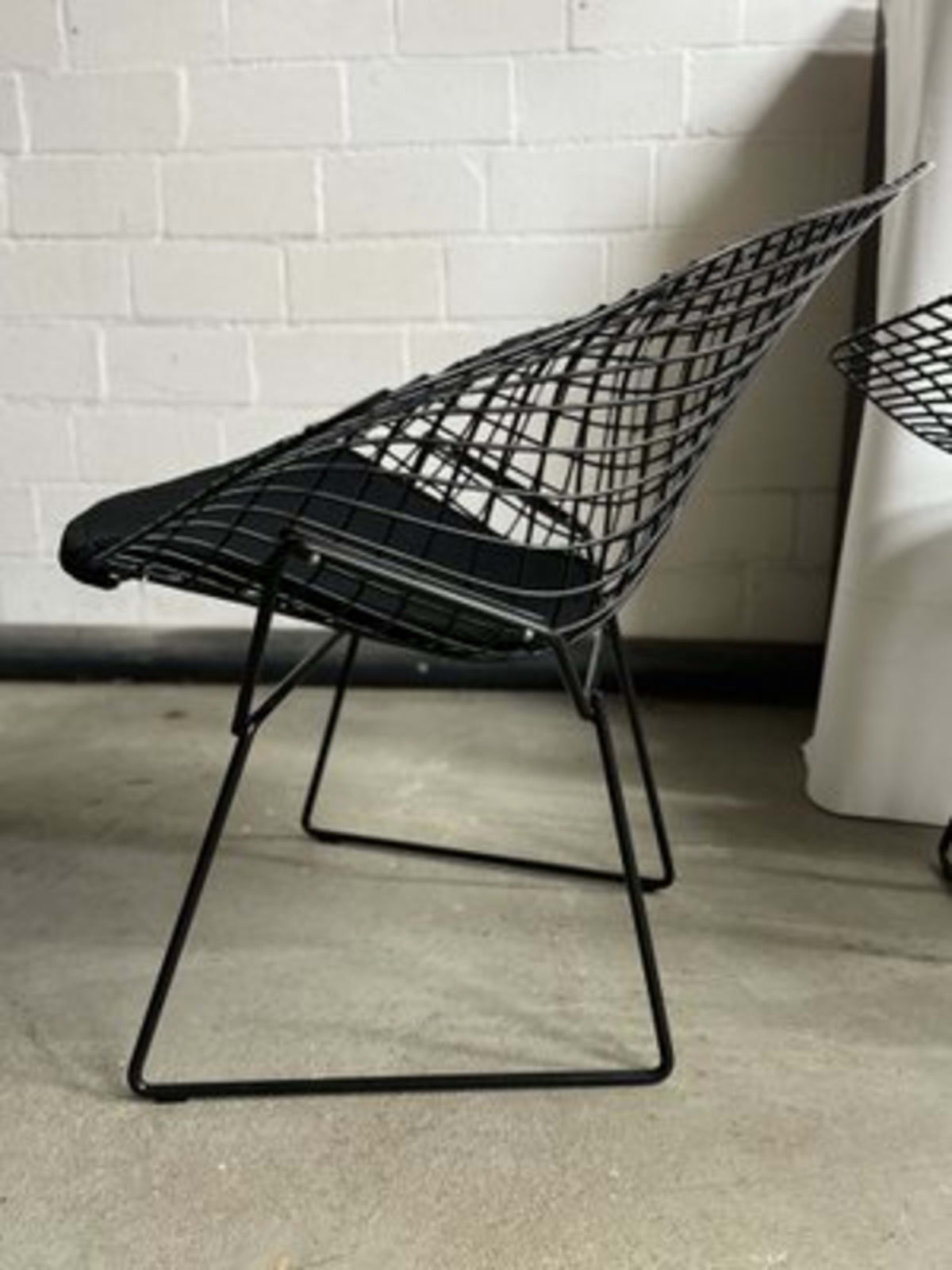 Vintage Set von 2 Diamond Chair 421 von Harry Bertoia für Knoll International schwarz