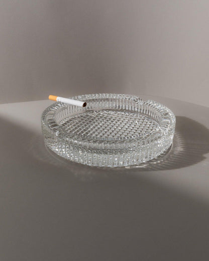 Vintage Aschenbecher Murano Glas strukturiert Italien 1960er Retro