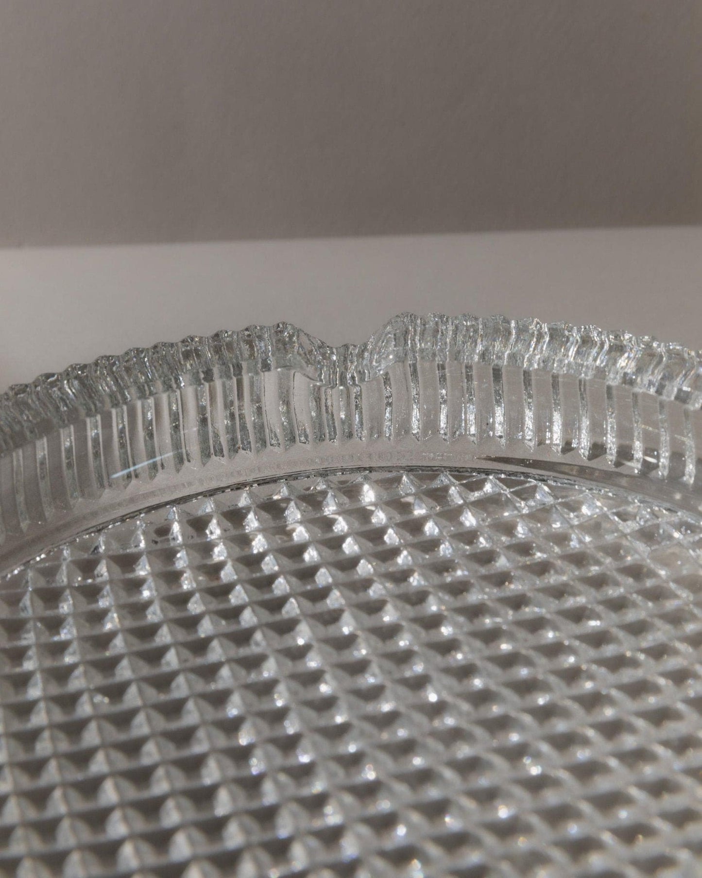 Vintage Aschenbecher Murano Glas strukturiert Italien 1960er Retro