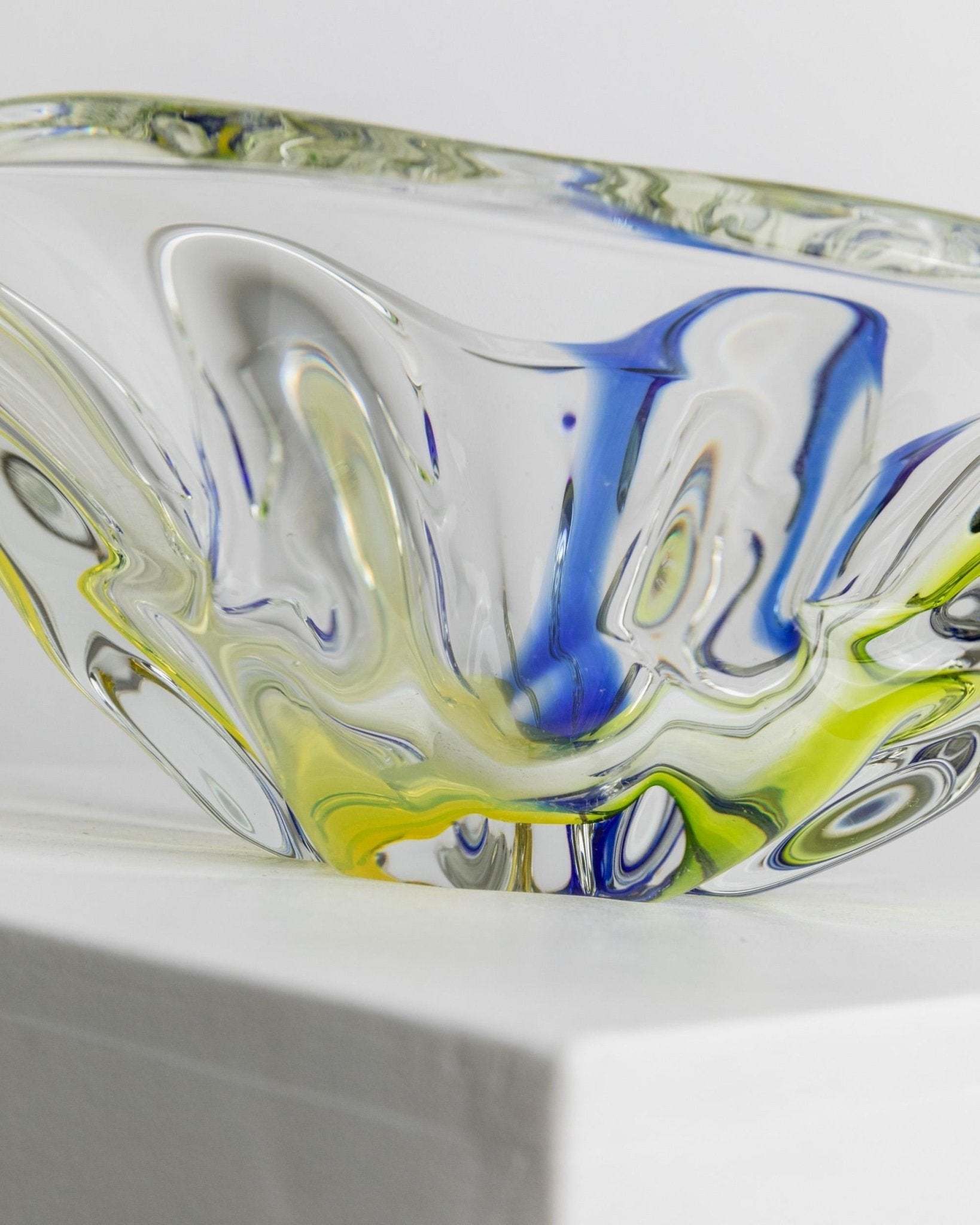 Vintage Schale Murano Glas oval von Murano