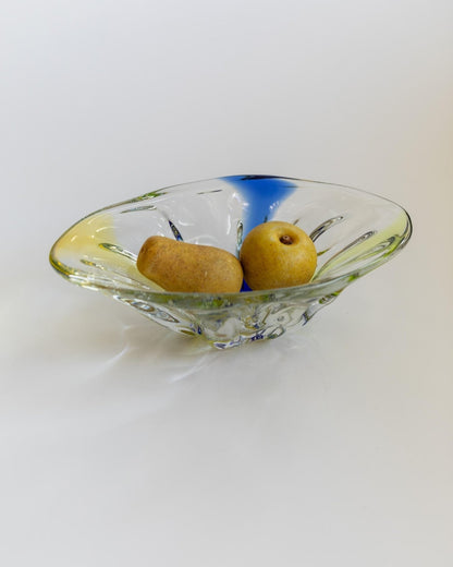 Vintage Schale Murano Glas oval von Murano