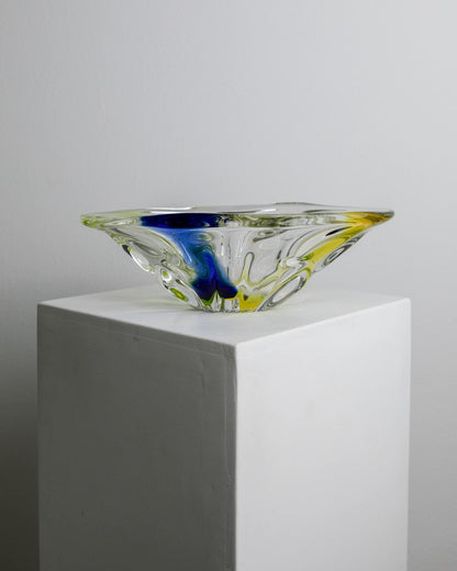 Vintage Schale Murano Glas oval von Murano