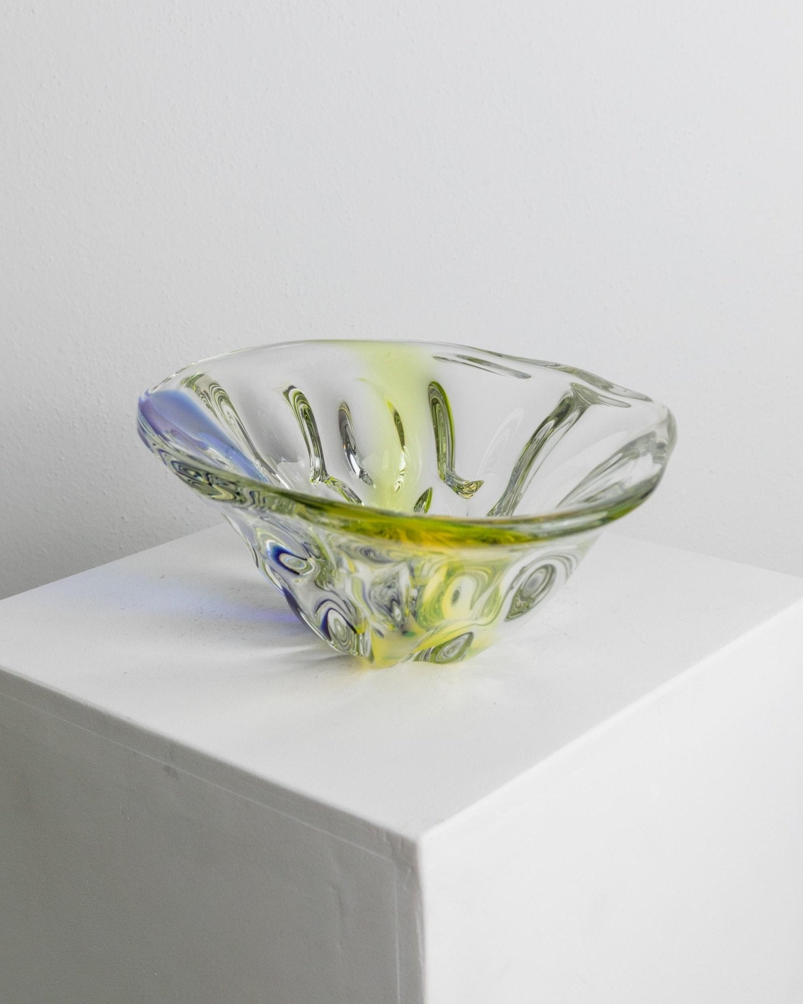 Vintage Schale Murano Glas oval von Murano