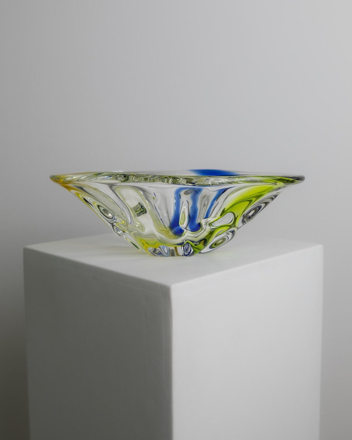 Vintage Schale Murano Glas oval von Murano