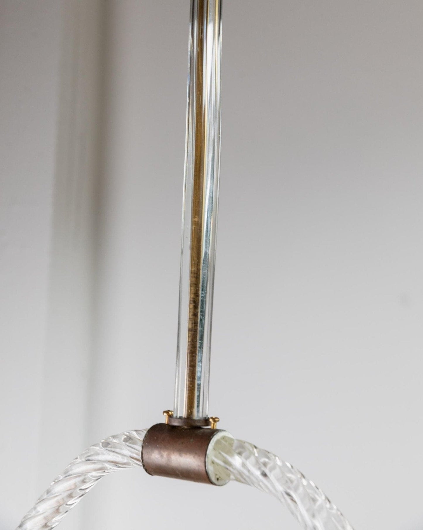 Vintage Murano glass chandelier by Barovier and Toso pink flower shape Art Deco