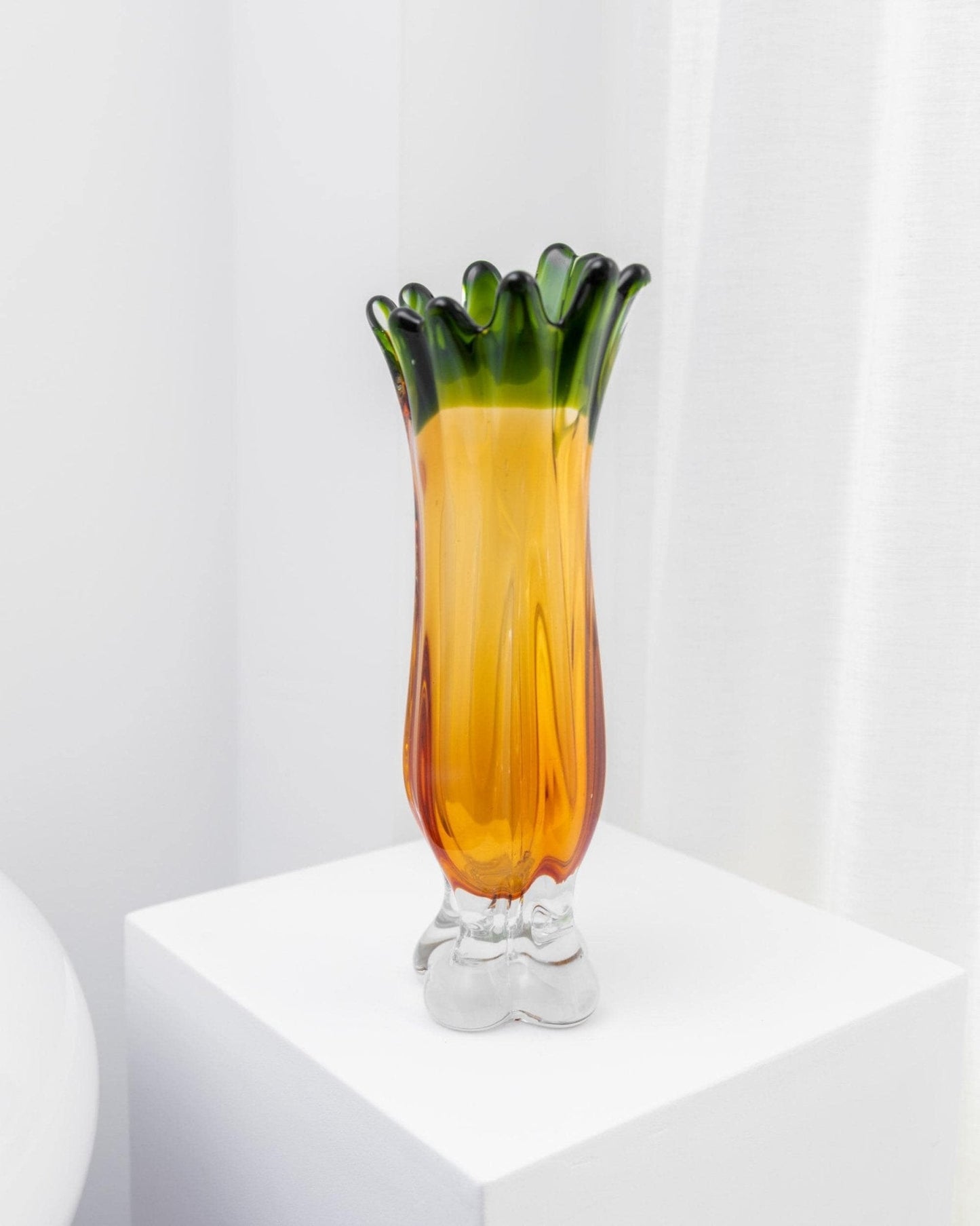 Vintage Ananas-Vase aus Murano Glas von Fratelli Toso