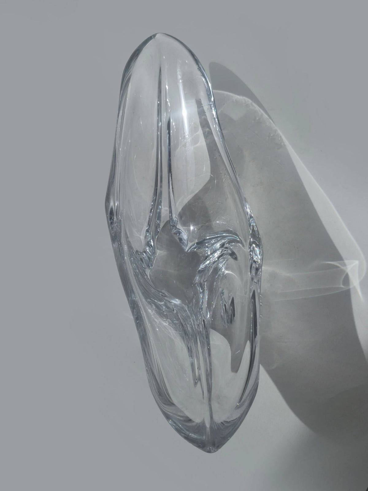 Vintage Kristallvase von Daum, 50 cm Höhe