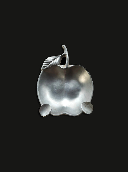 Vintage Aschenbecher Apfel aus Zinn