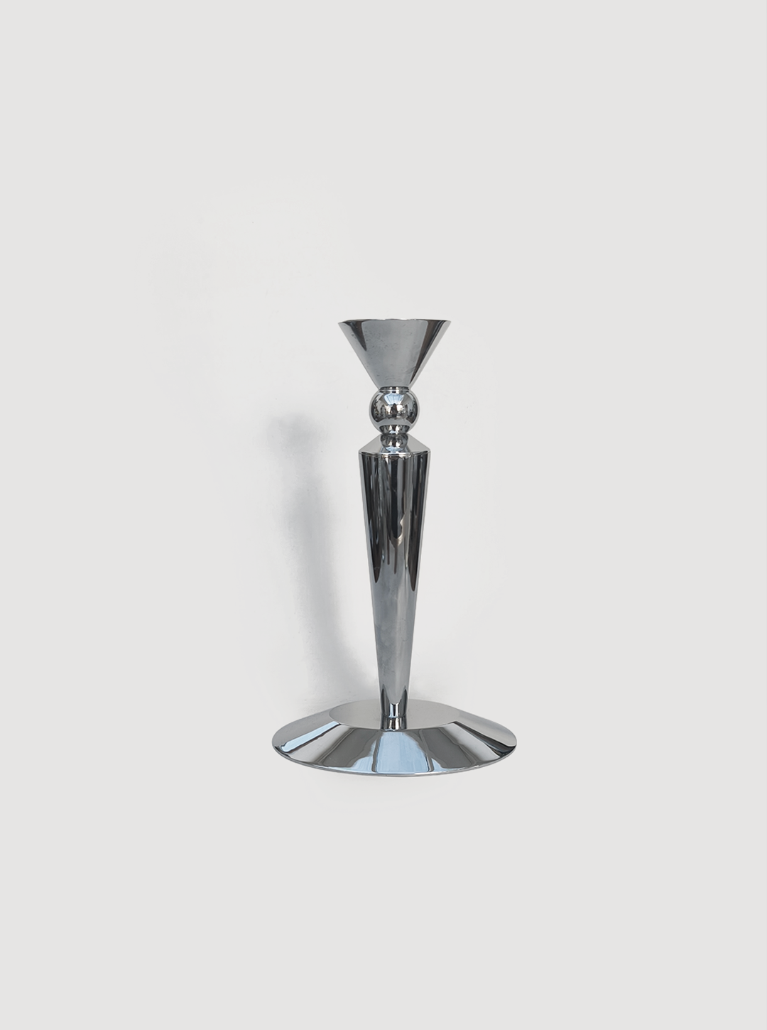Vintage Kerzenhalter Art Deco mit verspiegelten Kugeln