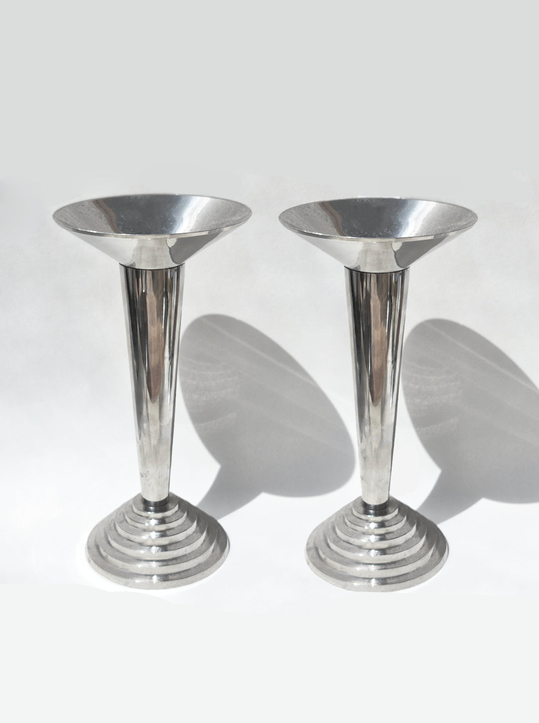 Vintage Kerzenhalter Set von 2 Art Deco