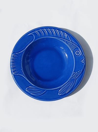 Vintage Schale Keramik Blau Set von 4
