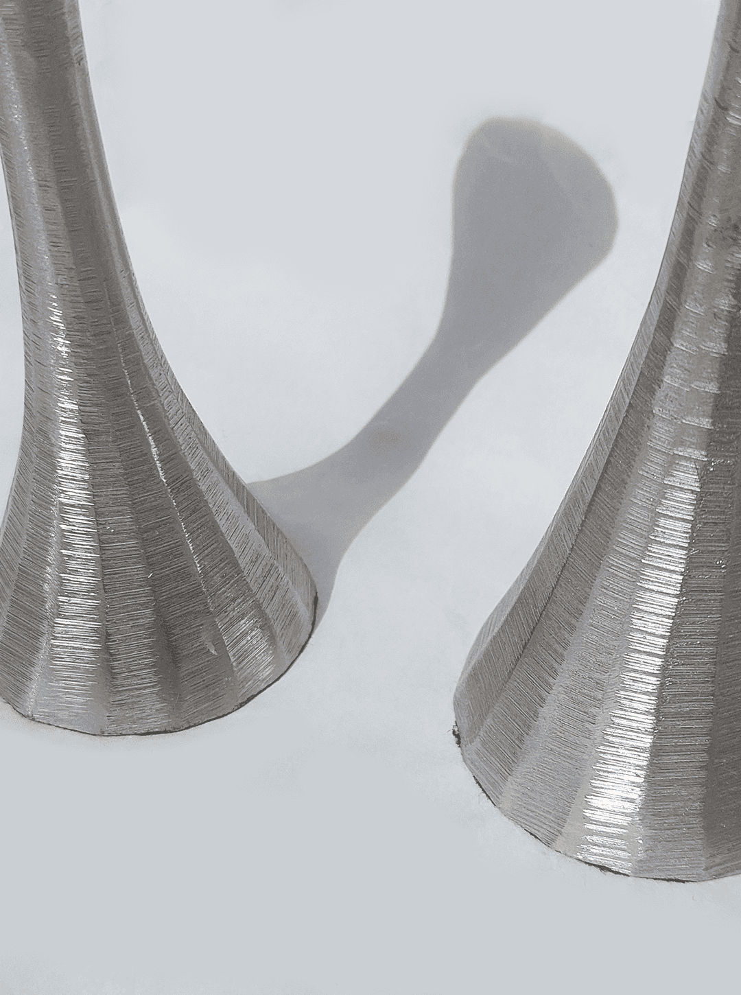Kerzenhalter Silber Metall Set von 2