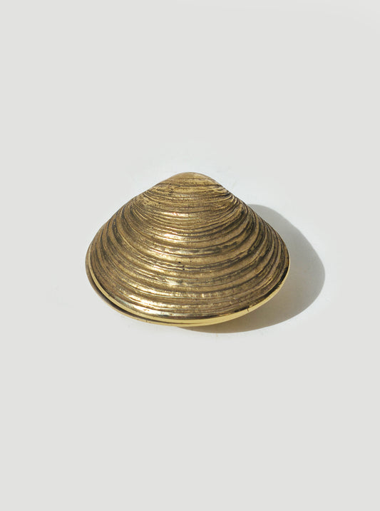 Vintage Messingdose Muschel