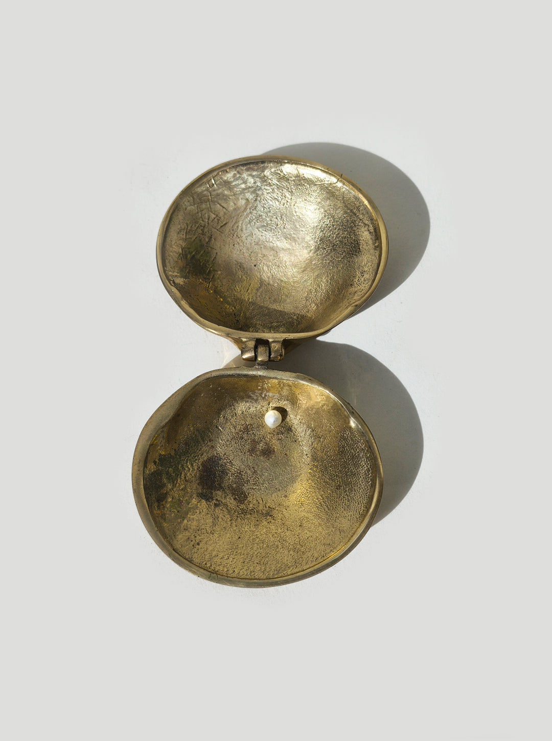 Vintage Messingdose Muschel