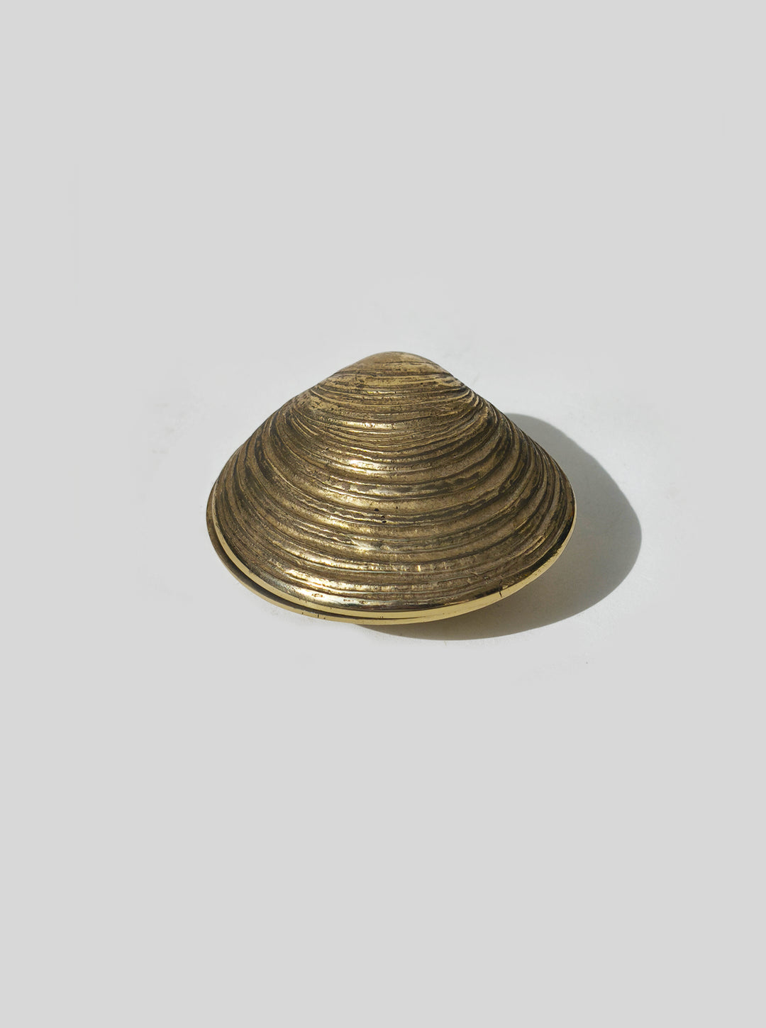 Vintage Messingdose Muschel