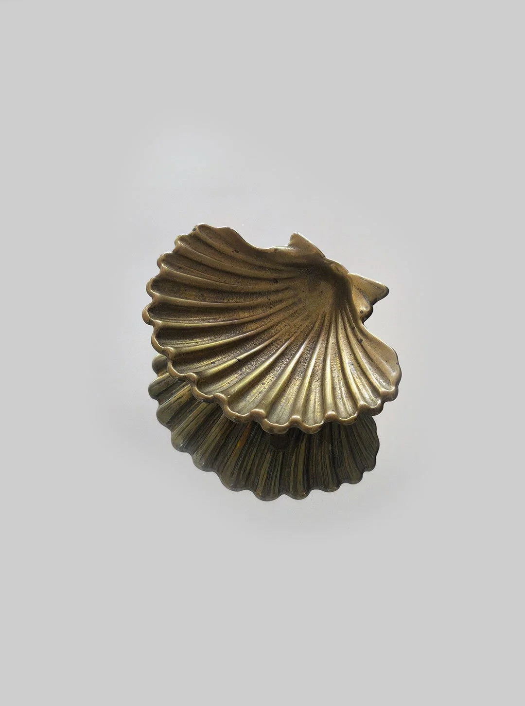 Vintage Schale Muschelform aus Messing