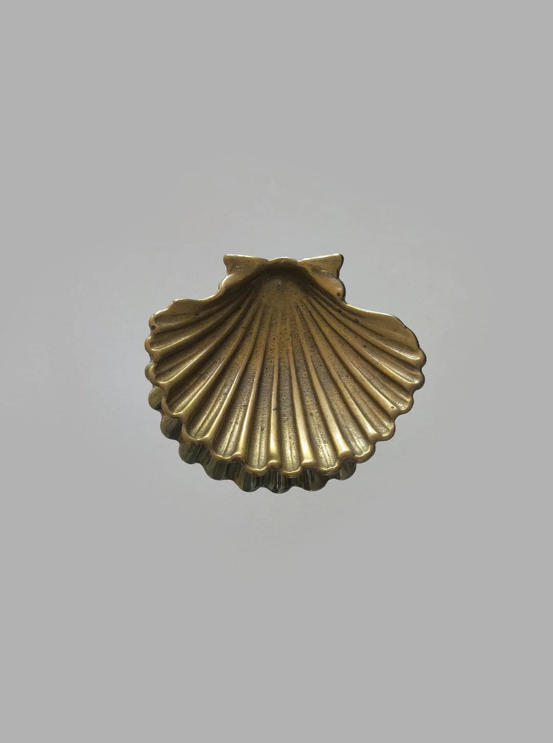 Vintage Schale Muschelform aus Messing