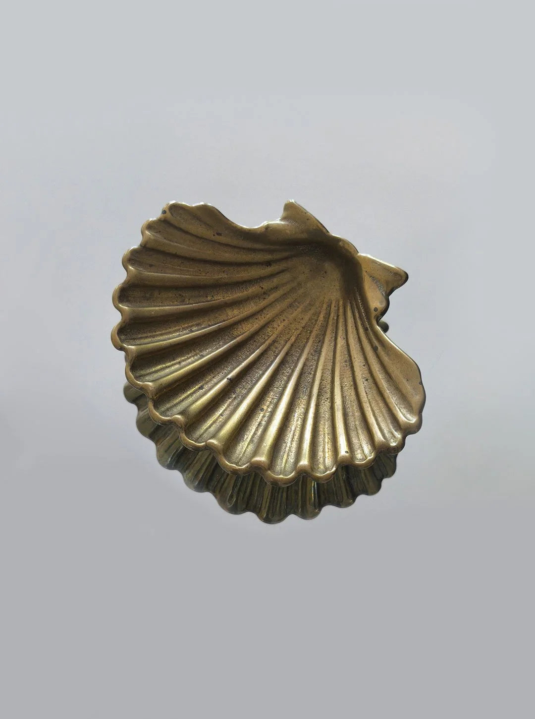 Vintage Schale Muschelform aus Messing