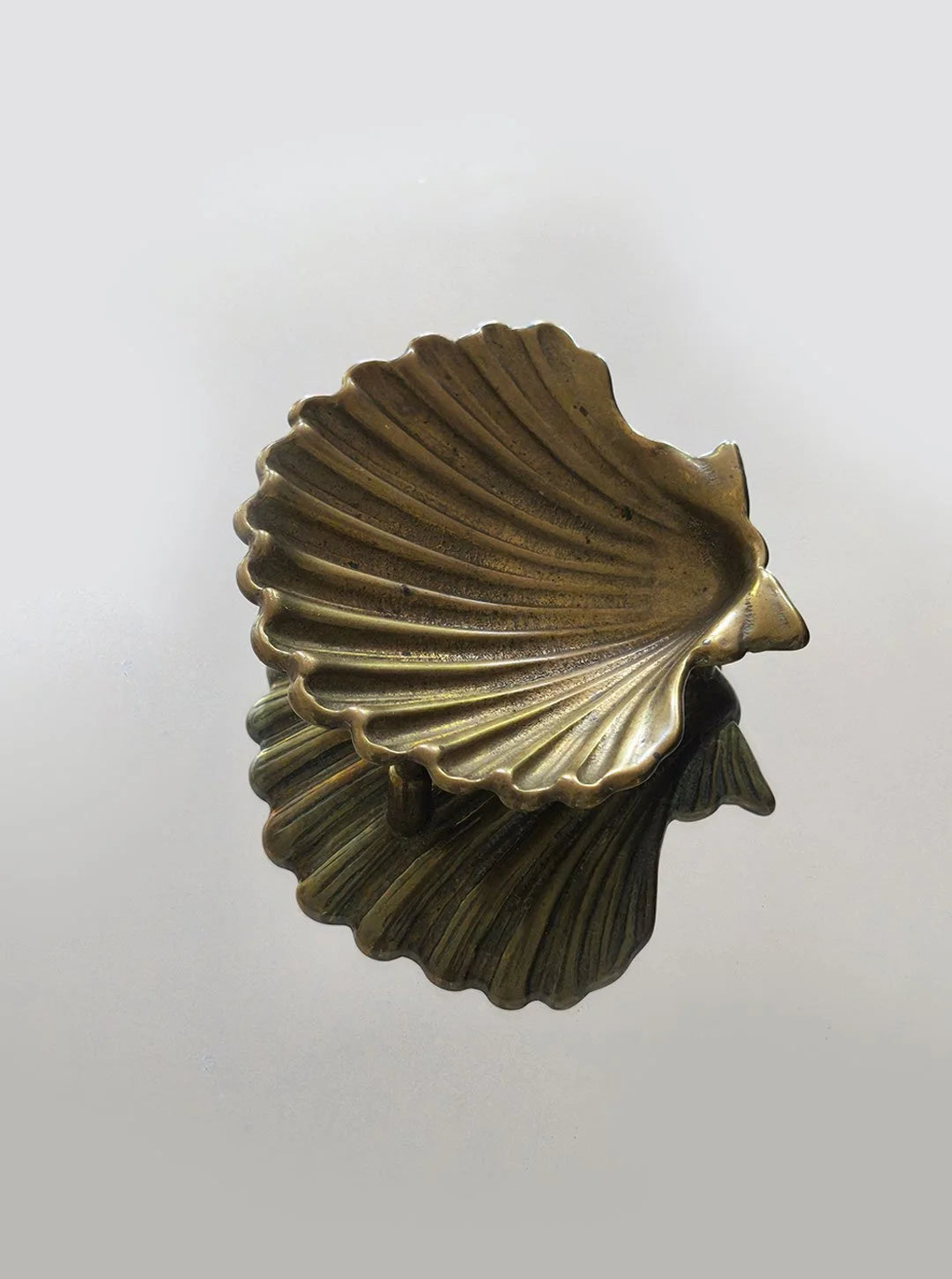 Vintage Schale Muschelform aus Messing