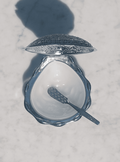 Vintage Beurrier Coquillage by for Inox Silver