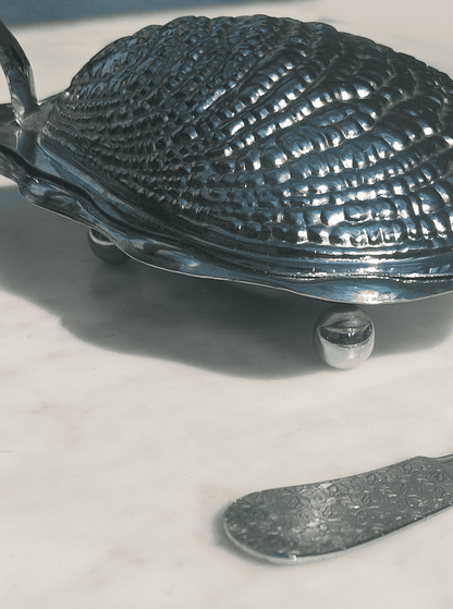 Vintage Beurrier Coquillage by for Inox Silver