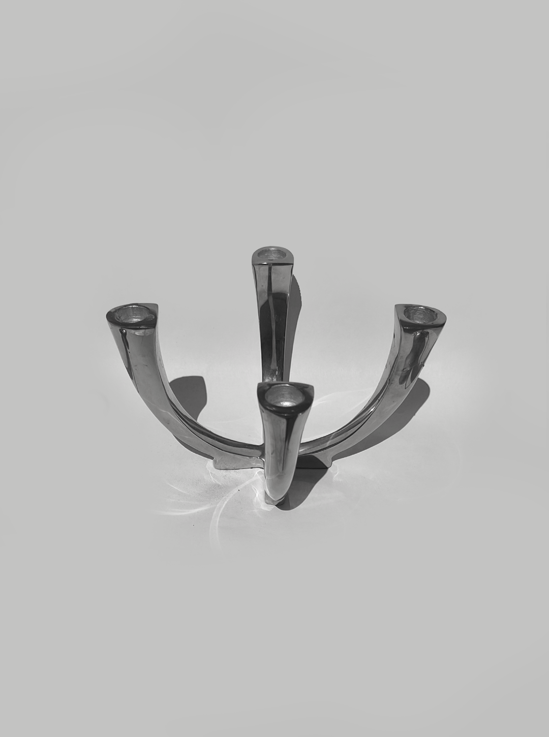 Vintage Vierarm-Kerzenhalter aus Metall