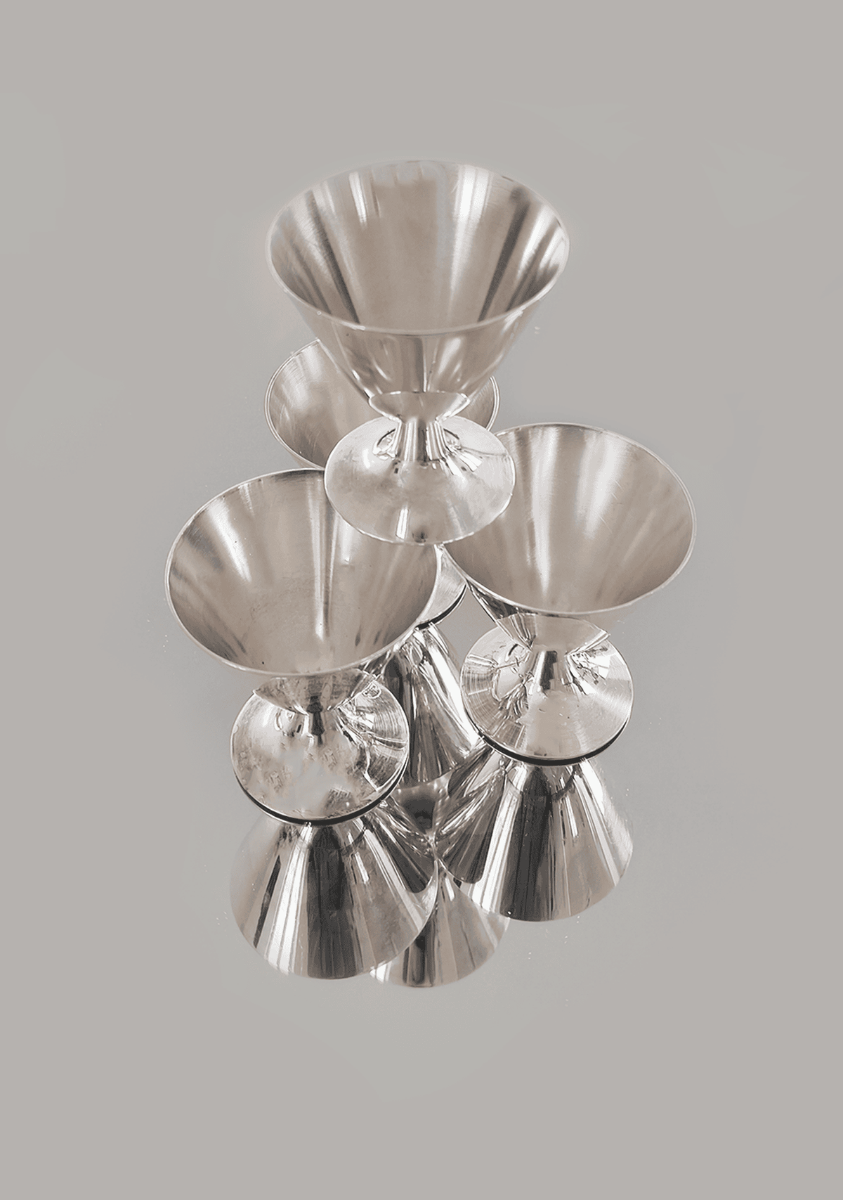 Coupe à dessert vintage par Christofle pour Christofle Argent Métal argenté Coffret de 6