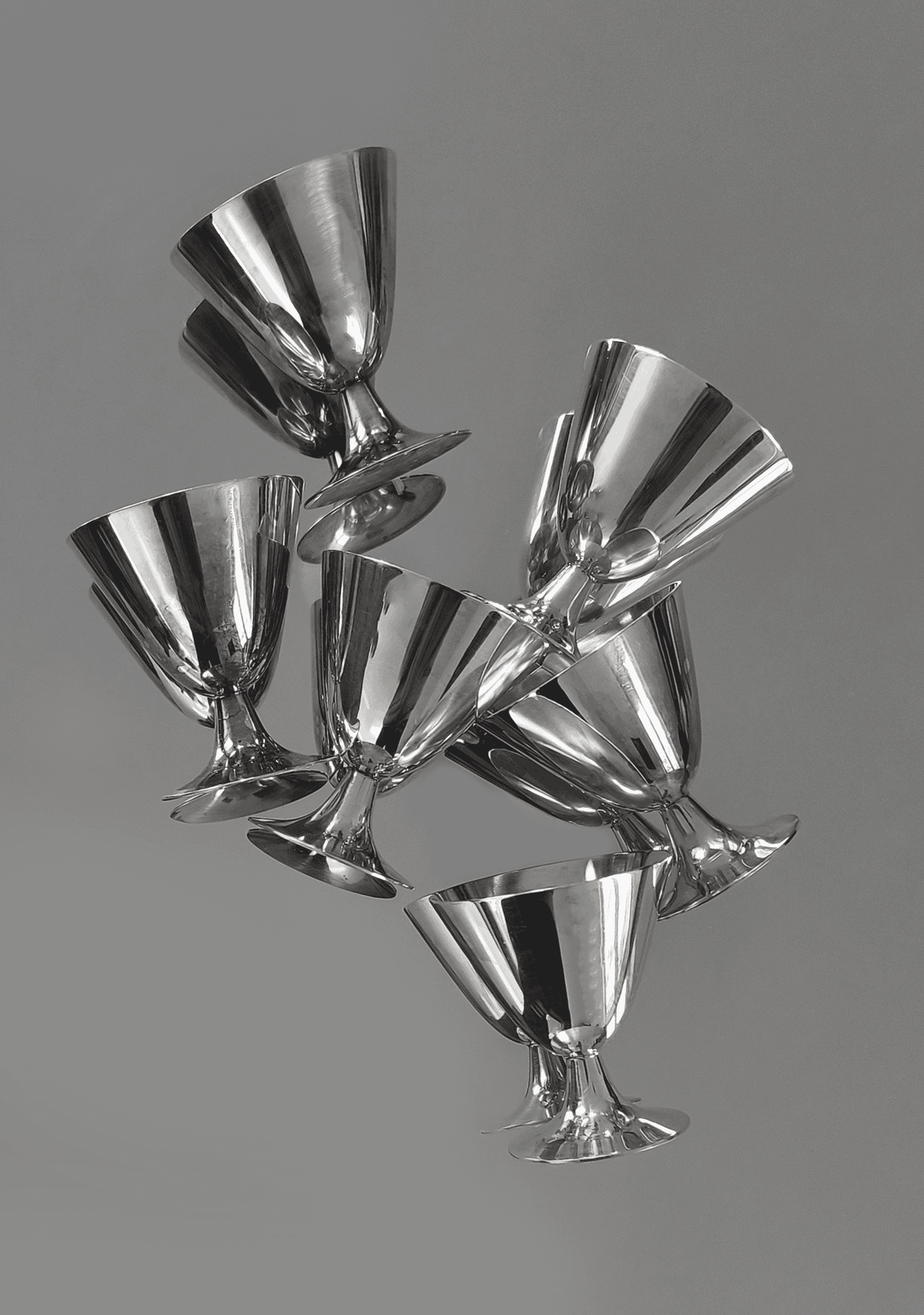 Coupe à dessert vintage par Christofle pour Christofle Argent Métal argenté Coffret de 6