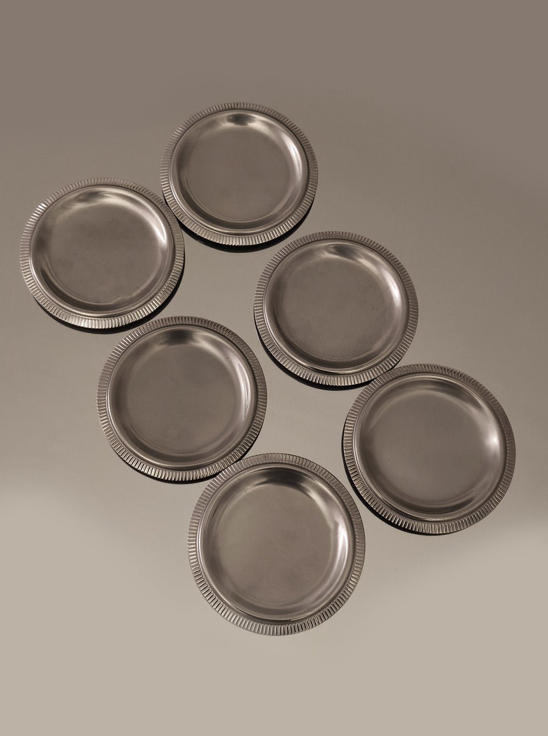 Vintage Untersetzer Set von 6 stapelbar