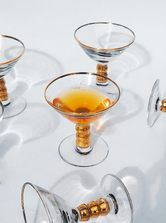 Vintage Likörglas Set von 5